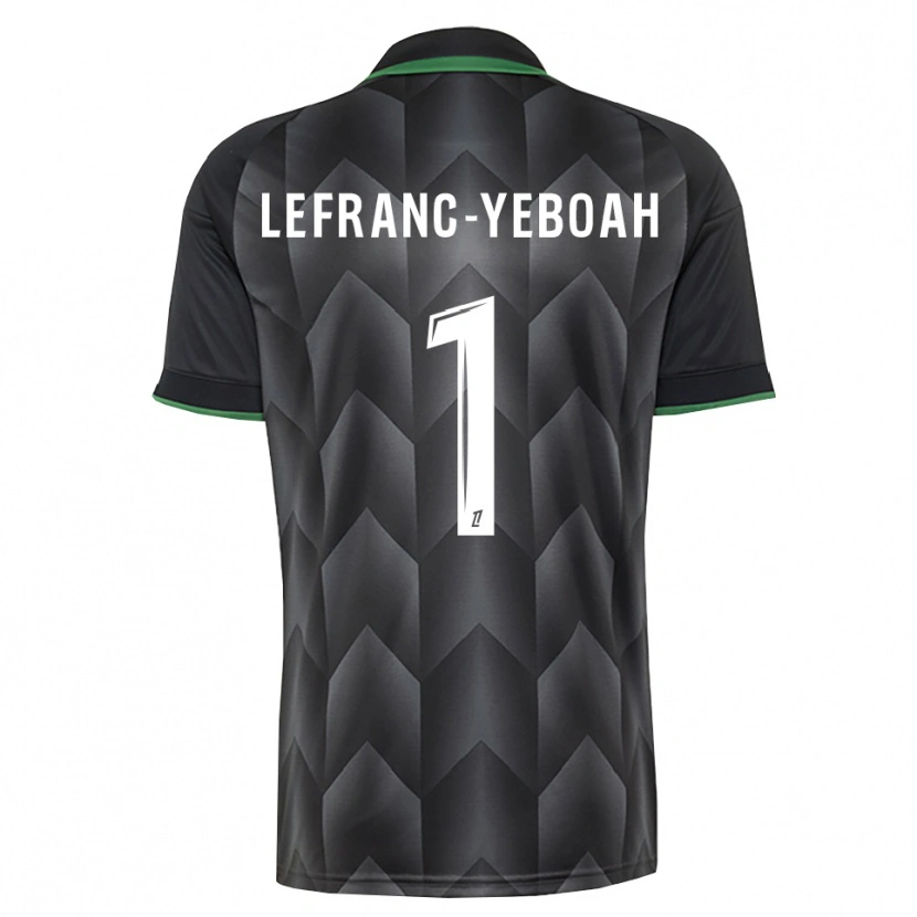 Danxen Kinder Daïvy Lefranc-Yeboah #1 Schwarzgrün Auswärtstrikot Trikot 2026/27 T-Shirt