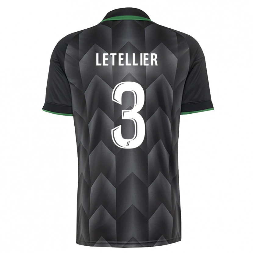 Danxen Kinder Trévor Letellier #3 Schwarzgrün Auswärtstrikot Trikot 2026/27 T-Shirt