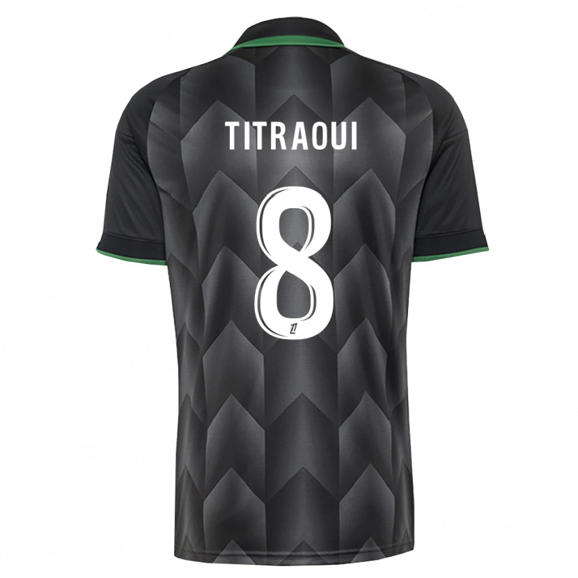 Danxen Kinder Yacine Titraoui #8 Schwarzgrün Auswärtstrikot Trikot 2026/27 T-Shirt
