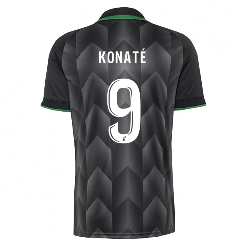 Danxen Kinder Seybou Konaté #9 Schwarzgrün Auswärtstrikot Trikot 2026/27 T-Shirt