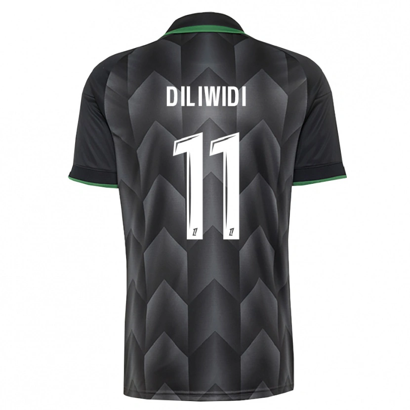 Danxen Kinder Kembo Diliwidi #11 Schwarzgrün Auswärtstrikot Trikot 2026/27 T-Shirt