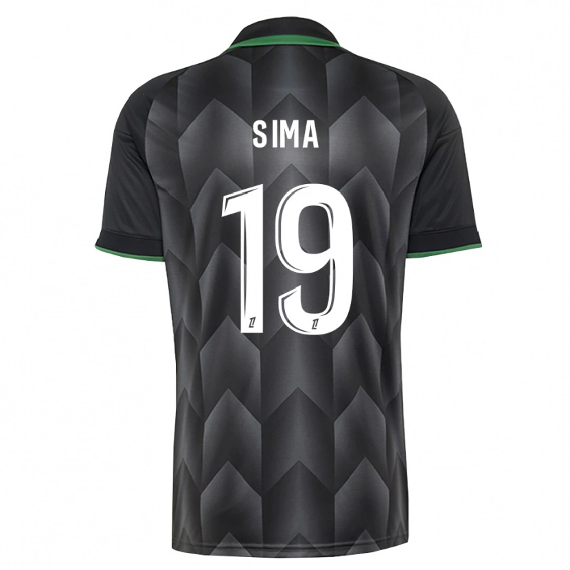 Danxen Kinder Abdallah Sima #19 Schwarzgrün Auswärtstrikot Trikot 2026/27 T-Shirt