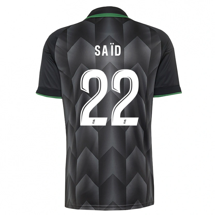 Danxen Kinder Wesley Saïd #22 Schwarzgrün Auswärtstrikot Trikot 2026/27 T-Shirt