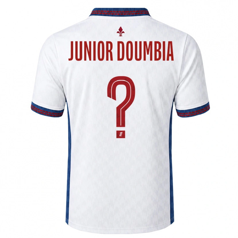 Danxen Kinder Samba Junior Doumbia #0 Rot Weiß Blau Auswärtstrikot Trikot 2026/27 T-Shirt
