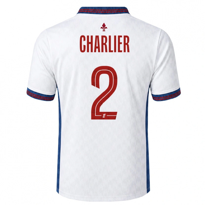 Danxen Kinder Amaury Charlier #2 Rot Weiß Blau Auswärtstrikot Trikot 2026/27 T-Shirt