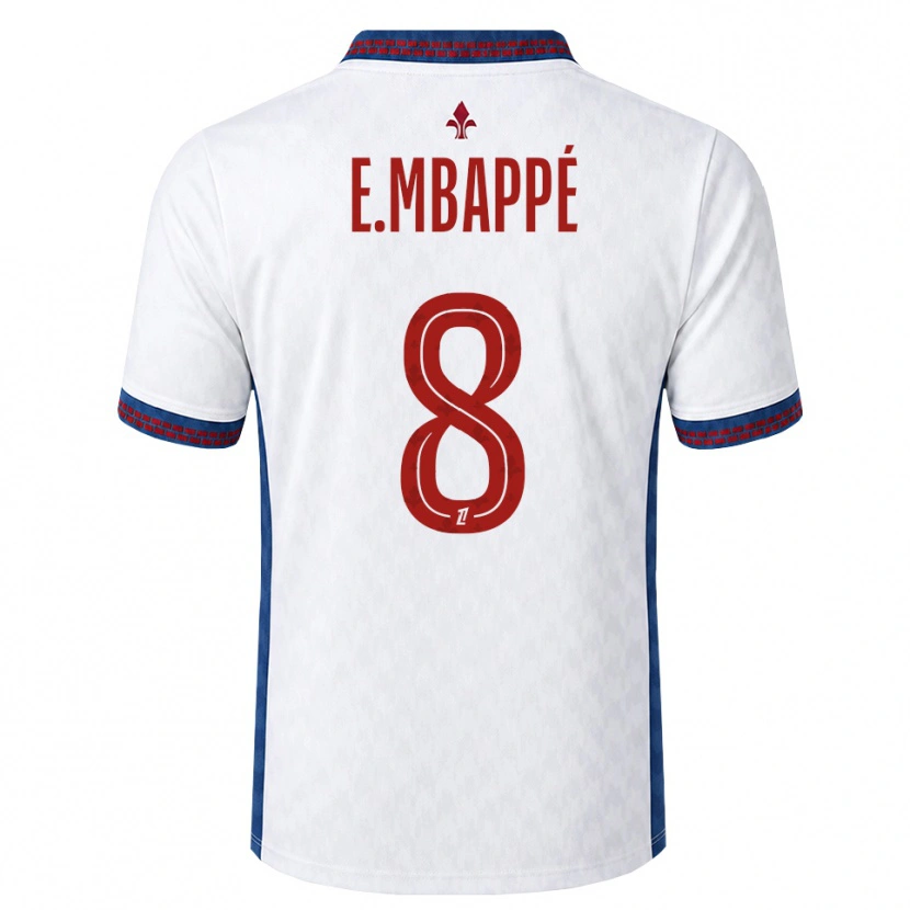 Danxen Kinder Ethan Mbappé #8 Rot Weiß Blau Auswärtstrikot Trikot 2026/27 T-Shirt