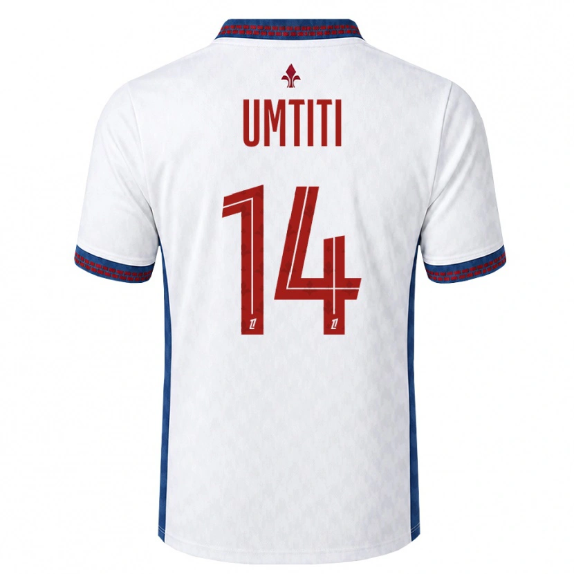 Danxen Kinder Samuel Umtiti #14 Rot Weiß Blau Auswärtstrikot Trikot 2026/27 T-Shirt