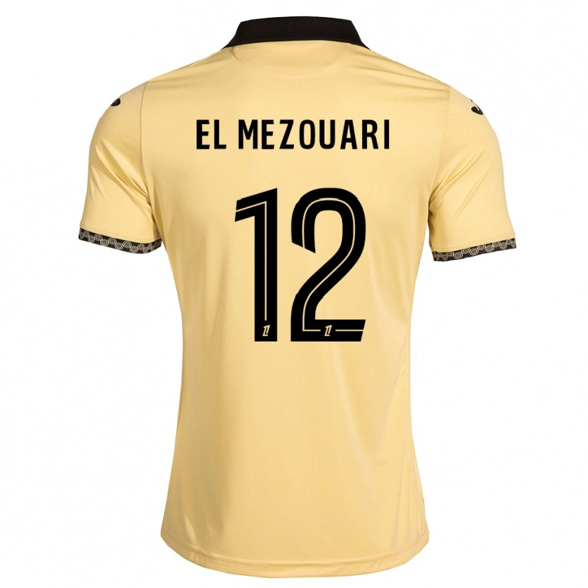 Danxen Kinder Salah-Dine El Mezouari #12 Navajoweiß Schwarz Auswärtstrikot Trikot 2026/27 T-Shirt