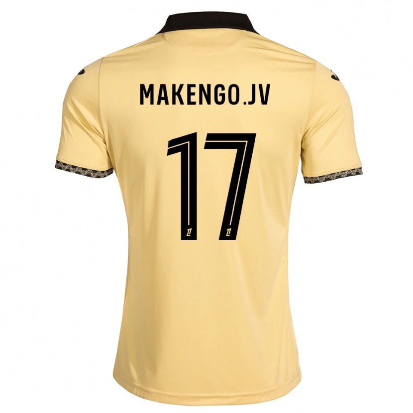 Danxen Kinder Jean-Victor Makengo #17 Navajoweiß Schwarz Auswärtstrikot Trikot 2026/27 T-Shirt
