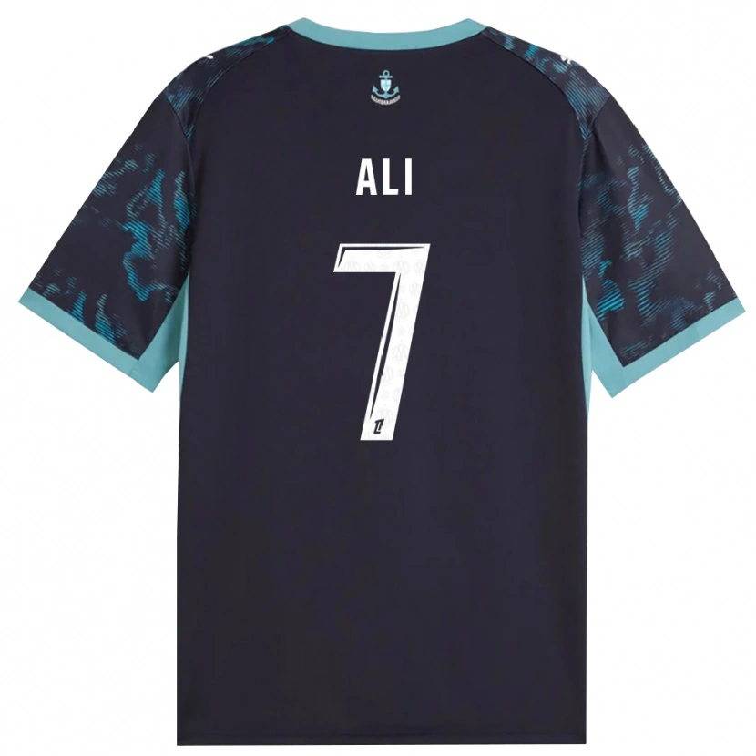 Danxen Kinder Azhar Ali #7 Blass Türkis Weiß Schwarz Auswärtstrikot Trikot 2026/27 T-Shirt