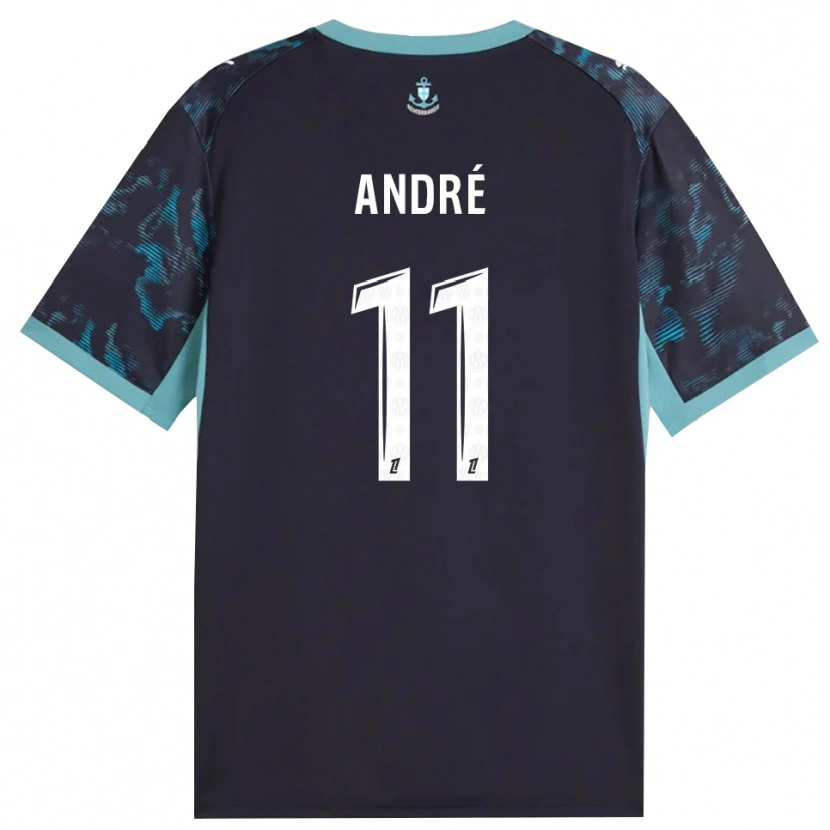 Danxen Kinder Kalvin André #11 Blass Türkis Weiß Schwarz Auswärtstrikot Trikot 2026/27 T-Shirt