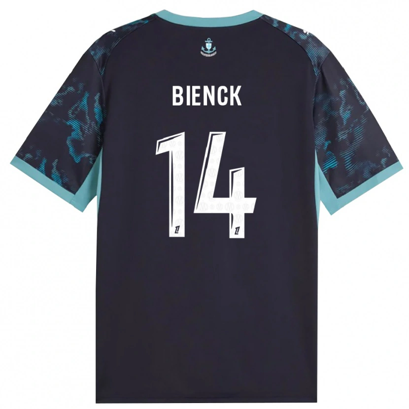 Danxen Kinder Felix Bienck #14 Blass Türkis Weiß Schwarz Auswärtstrikot Trikot 2026/27 T-Shirt