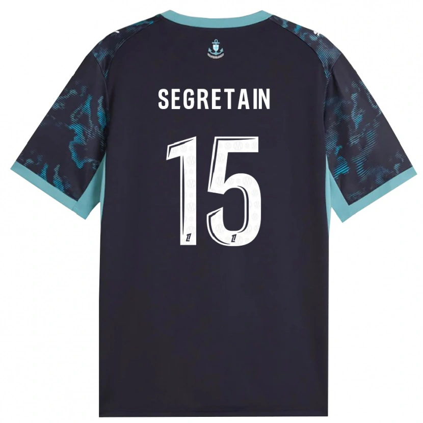 Danxen Kinder Julie Ségrétain #15 Blass Türkis Weiß Schwarz Auswärtstrikot Trikot 2026/27 T-Shirt