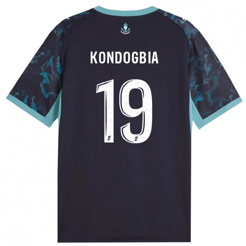 Danxen Kinder Geoffrey Kondogbia #19 Blass Türkis Weiß Schwarz Auswärtstrikot Trikot 2026/27 T-Shirt