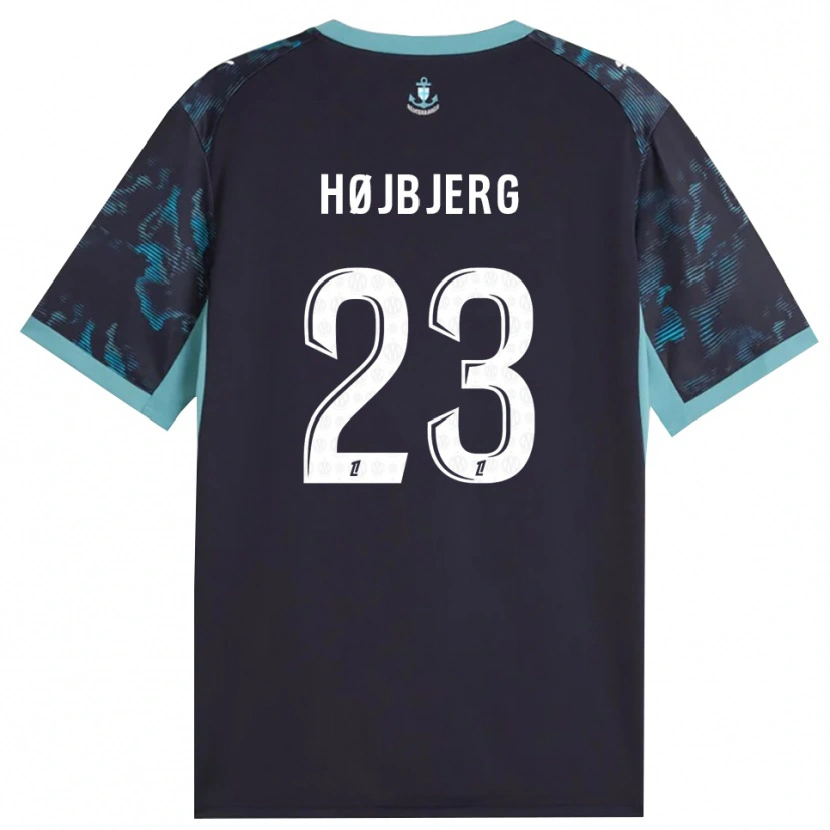 Danxen Kinder Pierre-Emile Højbjerg #23 Blass Türkis Weiß Schwarz Auswärtstrikot Trikot 2026/27 T-Shirt
