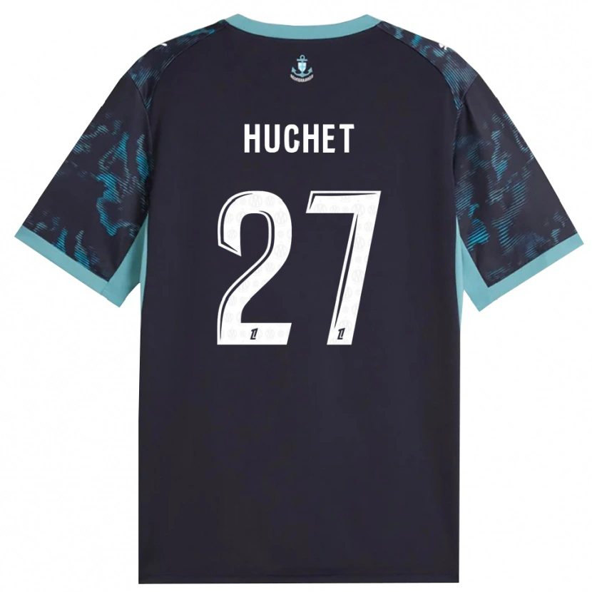 Danxen Kinder Sarah Huchet #27 Blass Türkis Weiß Schwarz Auswärtstrikot Trikot 2026/27 T-Shirt