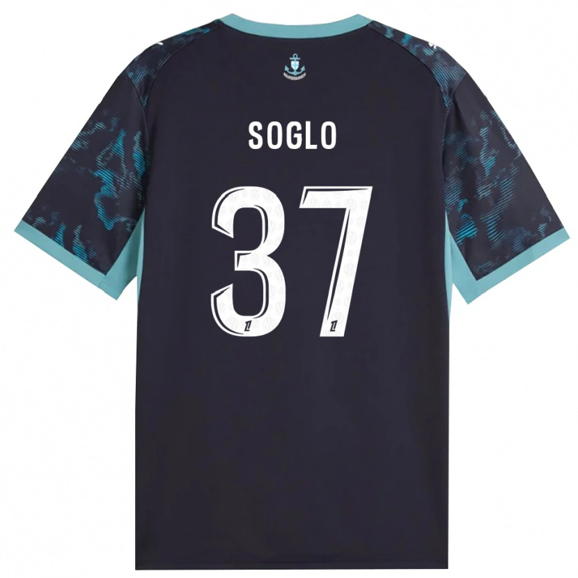 Danxen Kinder Emran Soglo #37 Blass Türkis Weiß Schwarz Auswärtstrikot Trikot 2026/27 T-Shirt
