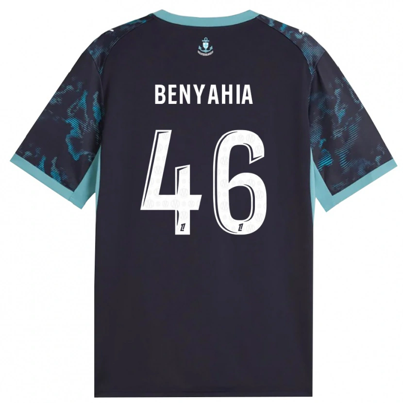Danxen Kinder Aylan Benyahia-Tani #46 Blass Türkis Weiß Schwarz Auswärtstrikot Trikot 2026/27 T-Shirt