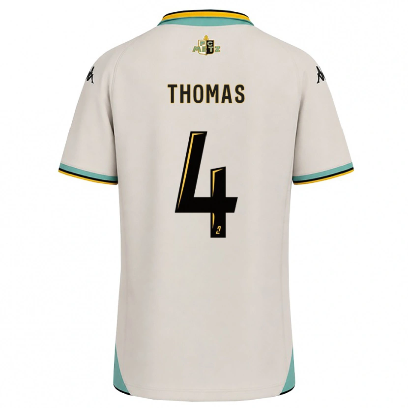 Danxen Kinder Gabriel Thomas #4 Florales Weiß Schwarz Auswärtstrikot Trikot 2026/27 T-Shirt