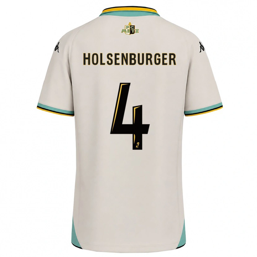 Danxen Kinder Ruben Holsenburger #4 Florales Weiß Schwarz Auswärtstrikot Trikot 2026/27 T-Shirt