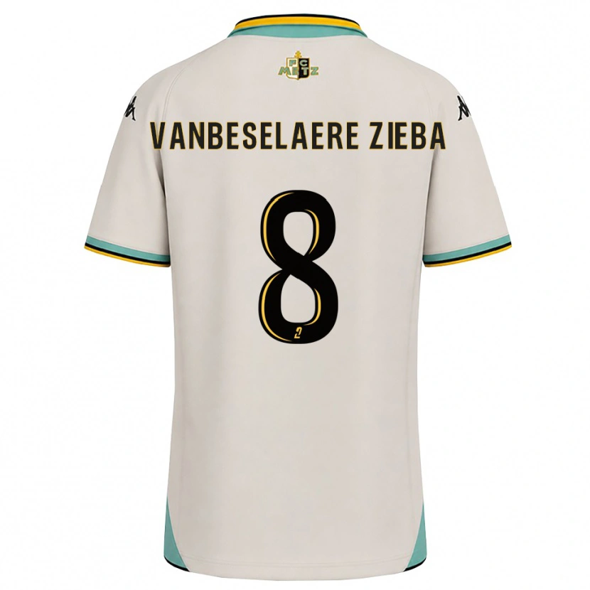 Danxen Kinder Vadim Vanbeselaere Zieba #8 Florales Weiß Schwarz Auswärtstrikot Trikot 2026/27 T-Shirt