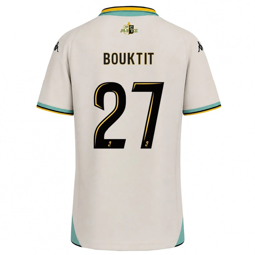 Danxen Kinder Assia Bouktit #27 Florales Weiß Schwarz Auswärtstrikot Trikot 2026/27 T-Shirt