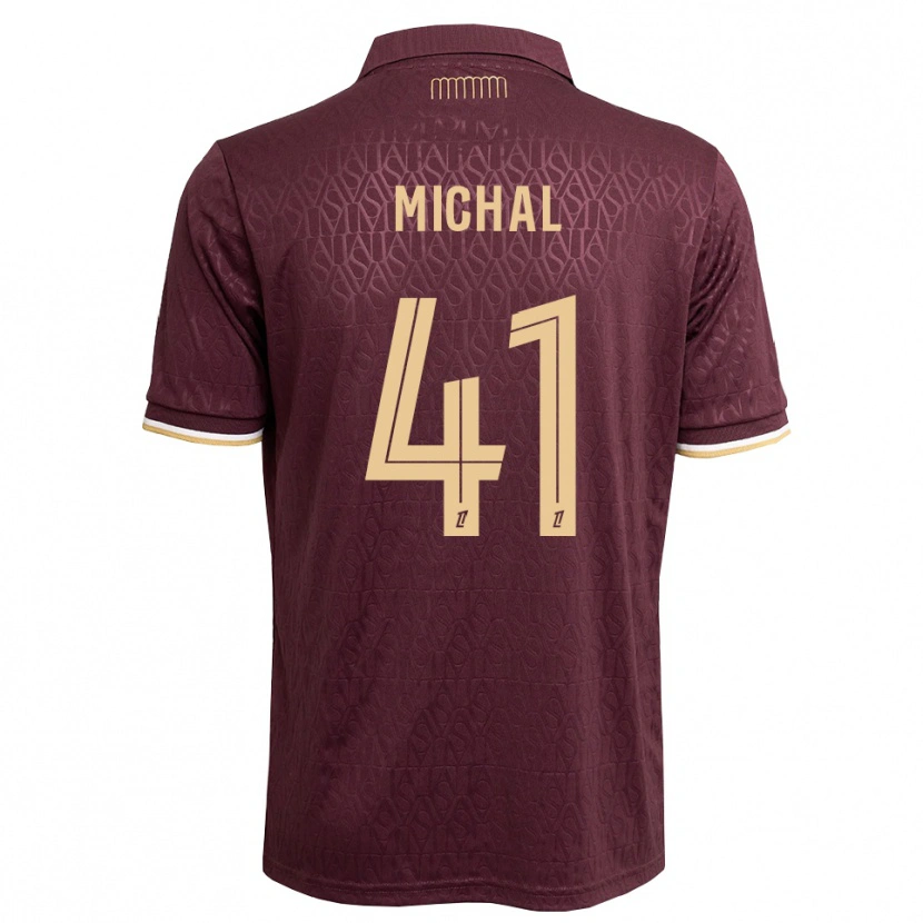 Danxen Kinder Lucas Michal #41 Weinrot Sandbraun Auswärtstrikot Trikot 2026/27 T-Shirt