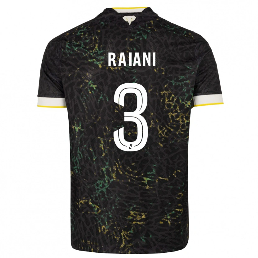Danxen Kinder Tom Raiani #3 Schwarz Weiß Gelb Auswärtstrikot Trikot 2026/27 T-Shirt