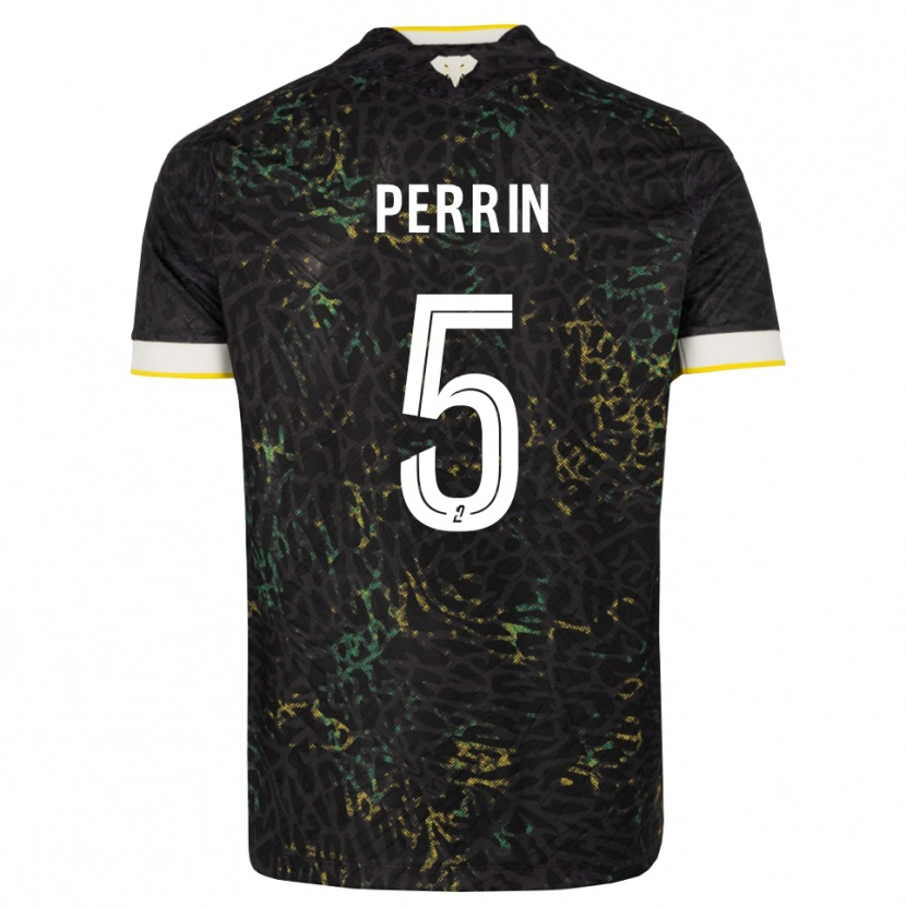 Danxen Kinder Lucas Perrin #5 Schwarz Weiß Gelb Auswärtstrikot Trikot 2026/27 T-Shirt