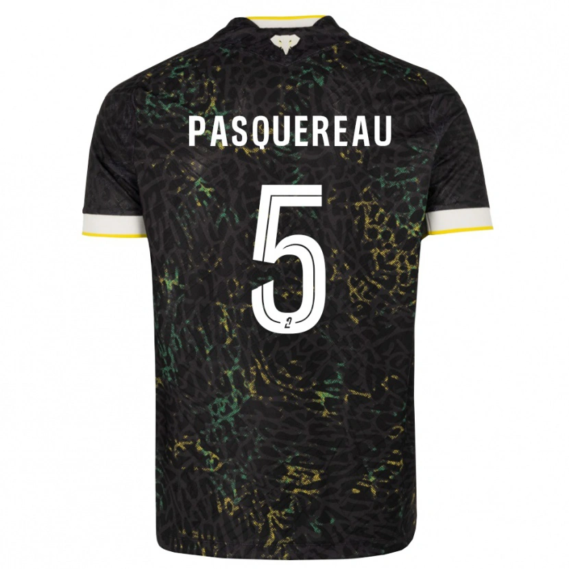 Danxen Kinder Julie Pasquereau #5 Schwarz Weiß Gelb Auswärtstrikot Trikot 2026/27 T-Shirt