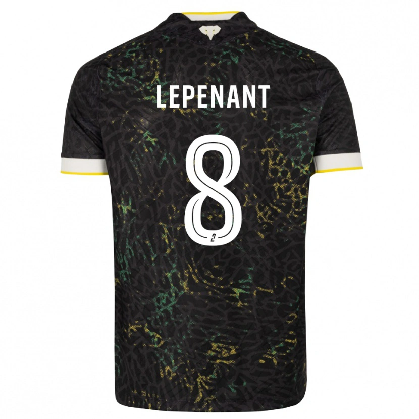 Danxen Kinder Johann Lepenant #8 Schwarz Weiß Gelb Auswärtstrikot Trikot 2026/27 T-Shirt