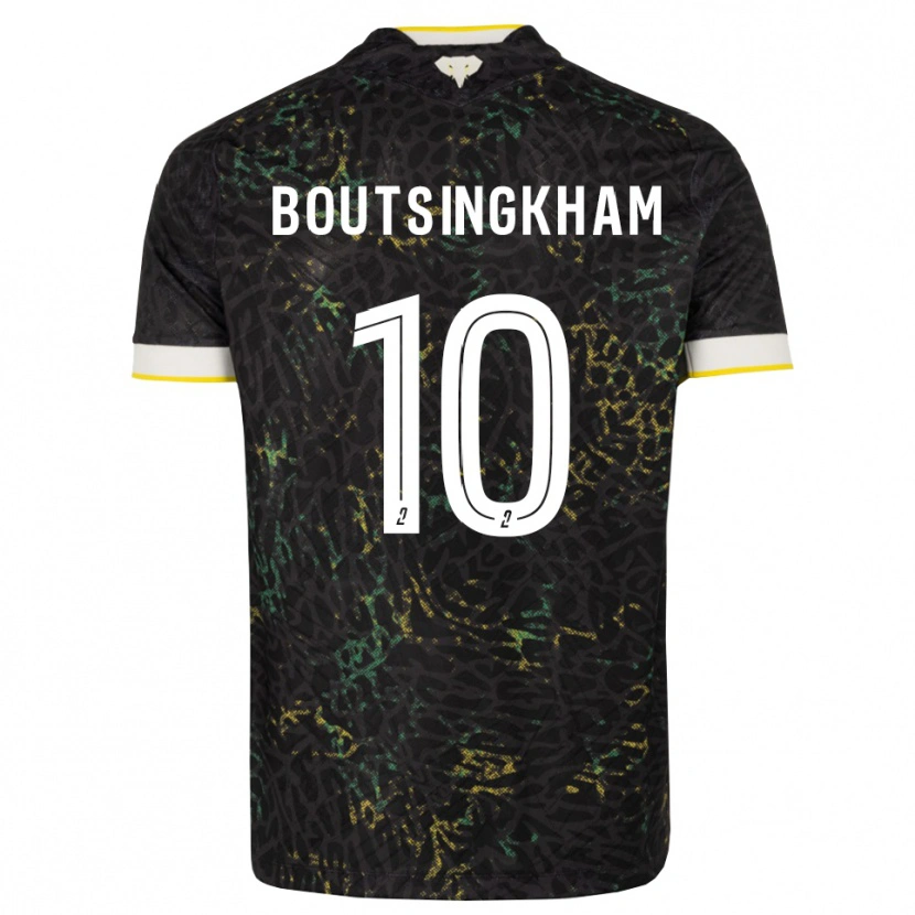 Danxen Kinder Hugo Boutsingkham #10 Schwarz Weiß Gelb Auswärtstrikot Trikot 2026/27 T-Shirt