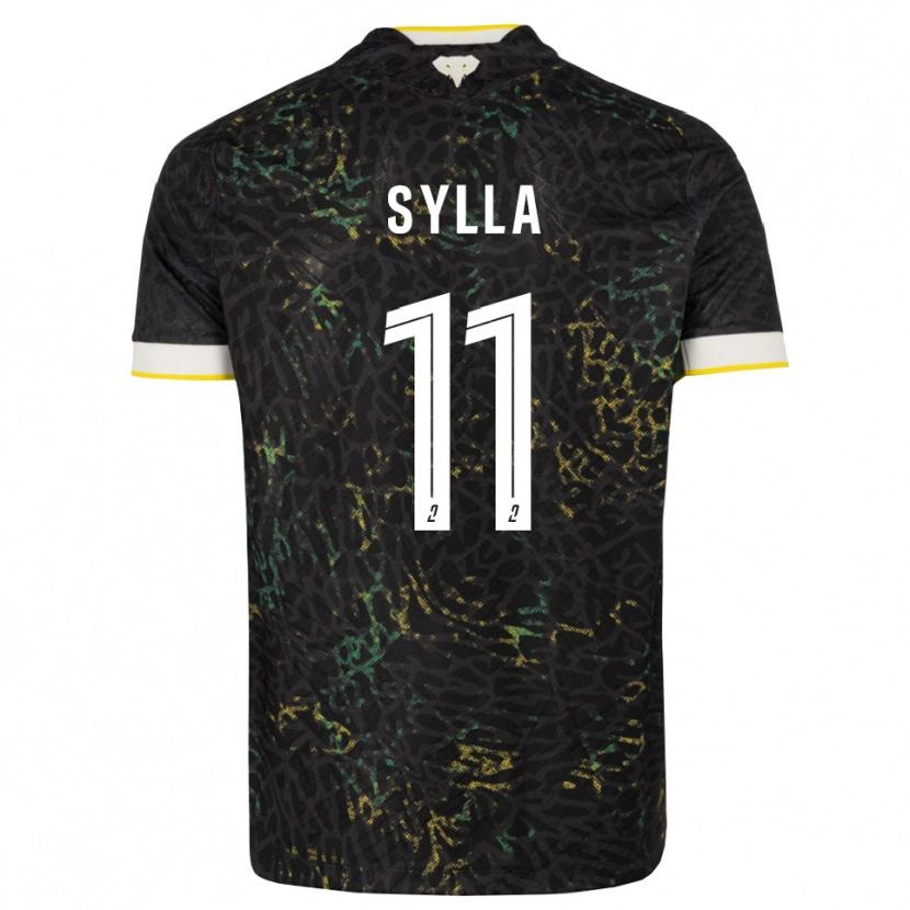 Danxen Kinder Karamoko Sylla #11 Schwarz Weiß Gelb Auswärtstrikot Trikot 2026/27 T-Shirt