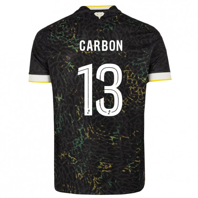Danxen Kinder Lancelot Carbon #13 Schwarz Weiß Gelb Auswärtstrikot Trikot 2026/27 T-Shirt
