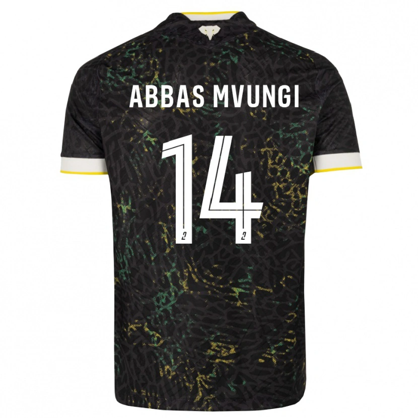Danxen Kinder Omar Abbas Mvungi #14 Schwarz Weiß Gelb Auswärtstrikot Trikot 2026/27 T-Shirt