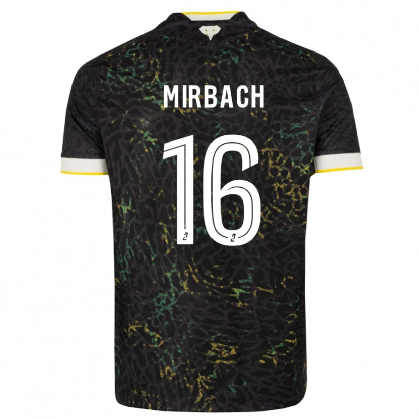 Danxen Kinder Alexis Mirbach #16 Schwarz Weiß Gelb Auswärtstrikot Trikot 2026/27 T-Shirt