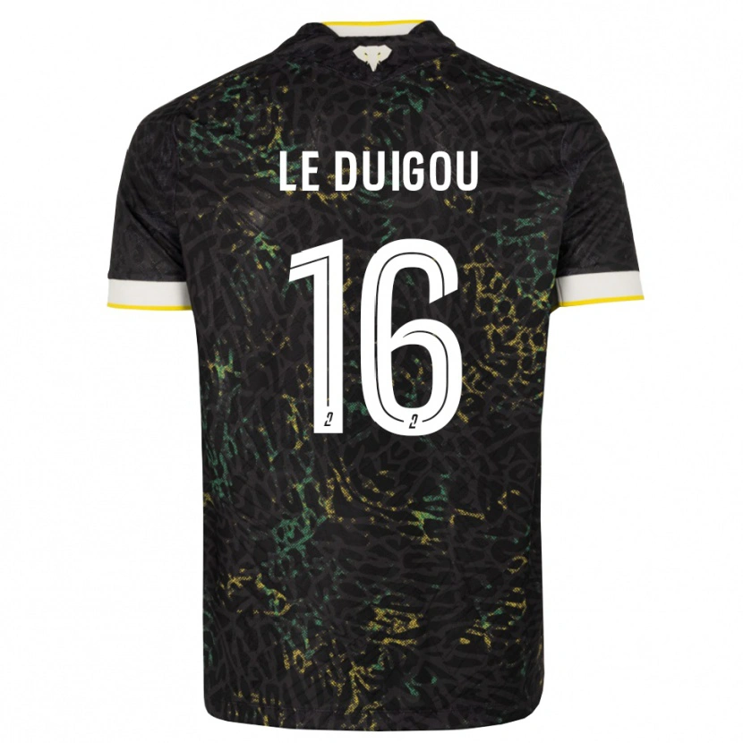 Danxen Kinder Daniel Le Duigou #16 Schwarz Weiß Gelb Auswärtstrikot Trikot 2026/27 T-Shirt
