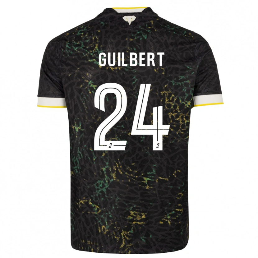 Danxen Kinder Frédéric Guilbert #24 Schwarz Weiß Gelb Auswärtstrikot Trikot 2026/27 T-Shirt