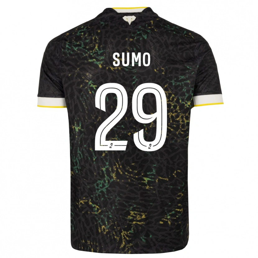 Danxen Kinder Eva Sumo #29 Schwarz Weiß Gelb Auswärtstrikot Trikot 2026/27 T-Shirt