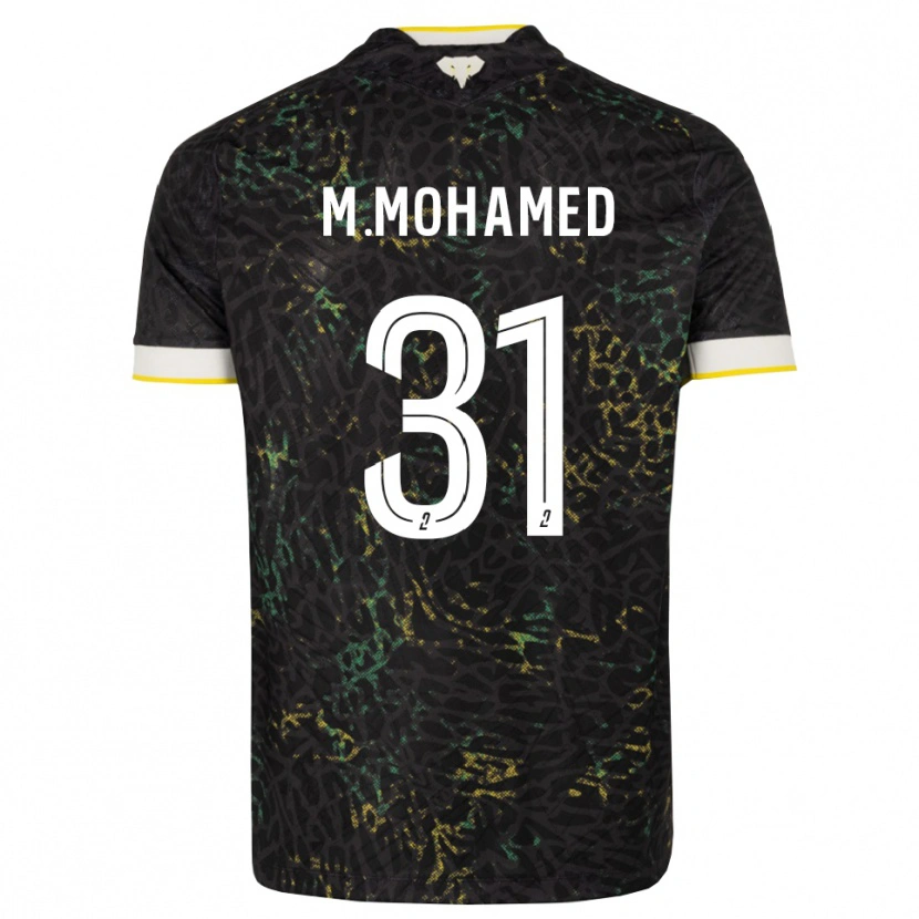 Danxen Kinder Mostafa Mohamed #31 Schwarz Weiß Gelb Auswärtstrikot Trikot 2026/27 T-Shirt