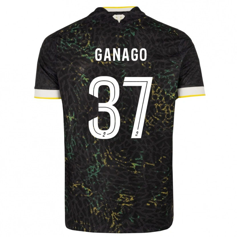 Danxen Kinder Ignatius Ganago #37 Schwarz Weiß Gelb Auswärtstrikot Trikot 2026/27 T-Shirt