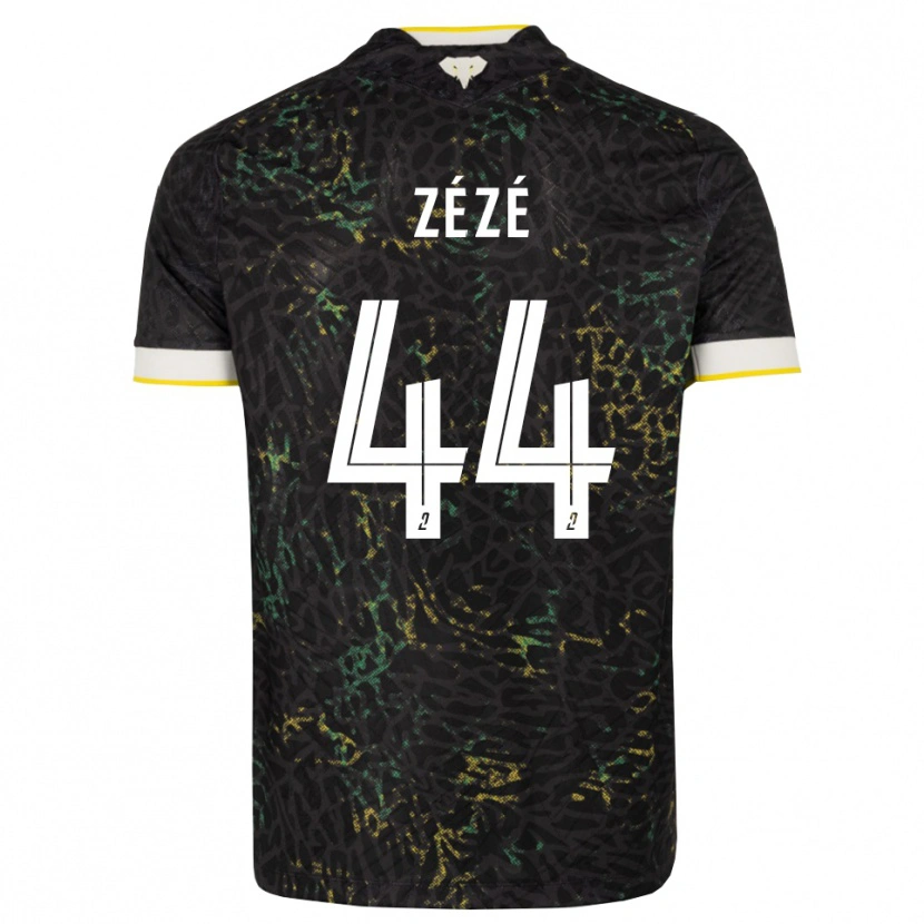 Danxen Kinder Nathan Zézé #44 Schwarz Weiß Gelb Auswärtstrikot Trikot 2026/27 T-Shirt
