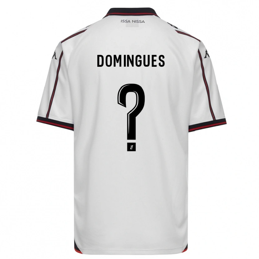 Danxen Kinder Lorenzo Domingues #0 Schwarz Weiß Auswärtstrikot Trikot 2026/27 T-Shirt