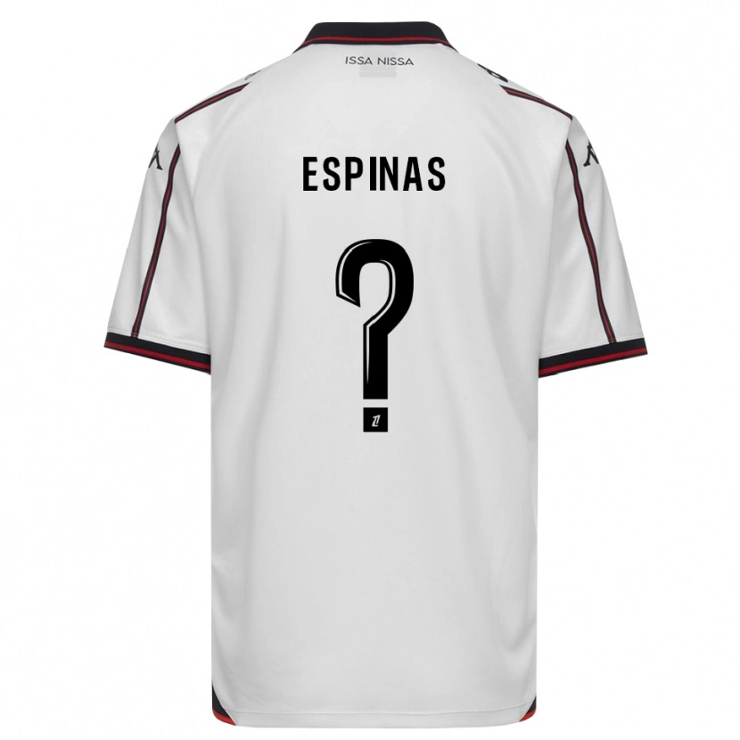 Danxen Kinder Brindon Espinas #0 Schwarz Weiß Auswärtstrikot Trikot 2026/27 T-Shirt