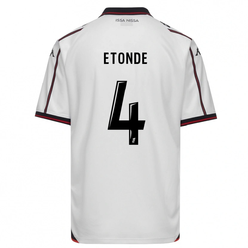 Danxen Kinder Emeric Etonde #4 Schwarz Weiß Auswärtstrikot Trikot 2026/27 T-Shirt