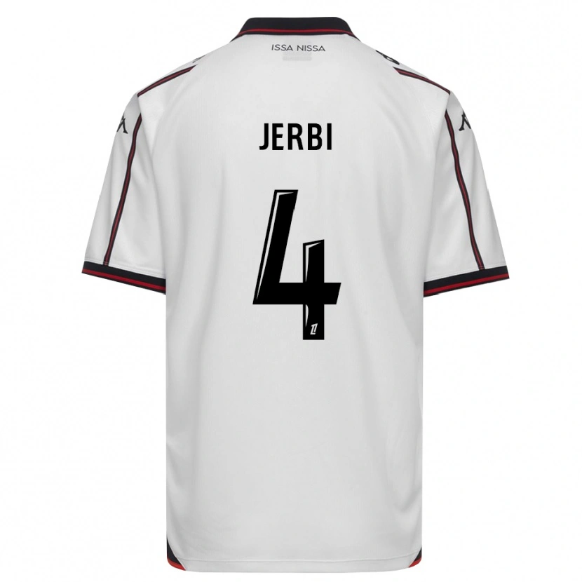 Danxen Kinder Rayan Jerbi #4 Schwarz Weiß Auswärtstrikot Trikot 2026/27 T-Shirt