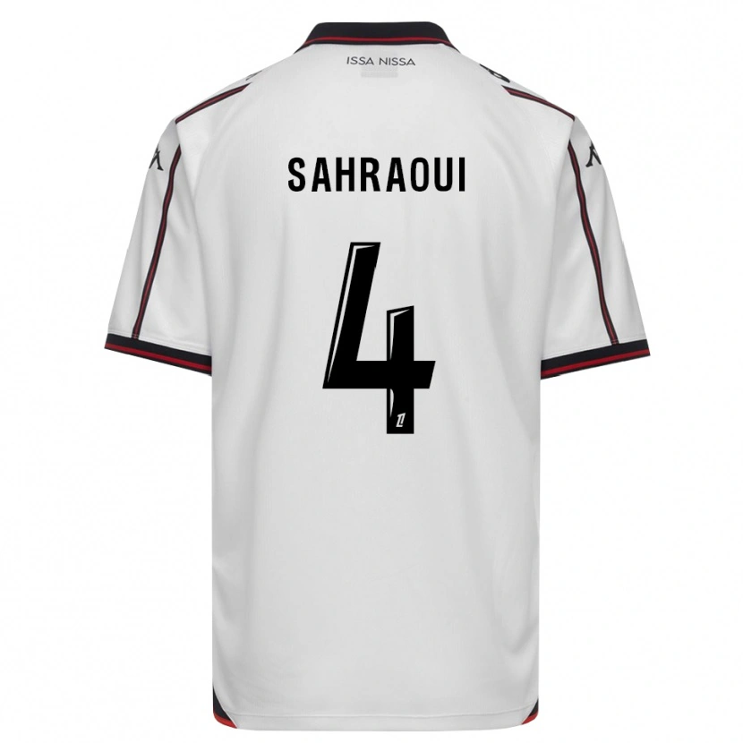 Danxen Kinder Elias Sahraoui #4 Schwarz Weiß Auswärtstrikot Trikot 2026/27 T-Shirt
