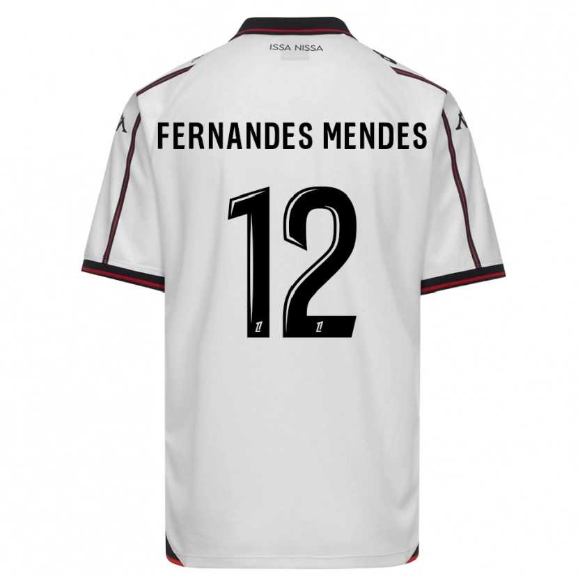 Danxen Kinder Mathis Fernandes Mendes #12 Schwarz Weiß Auswärtstrikot Trikot 2026/27 T-Shirt