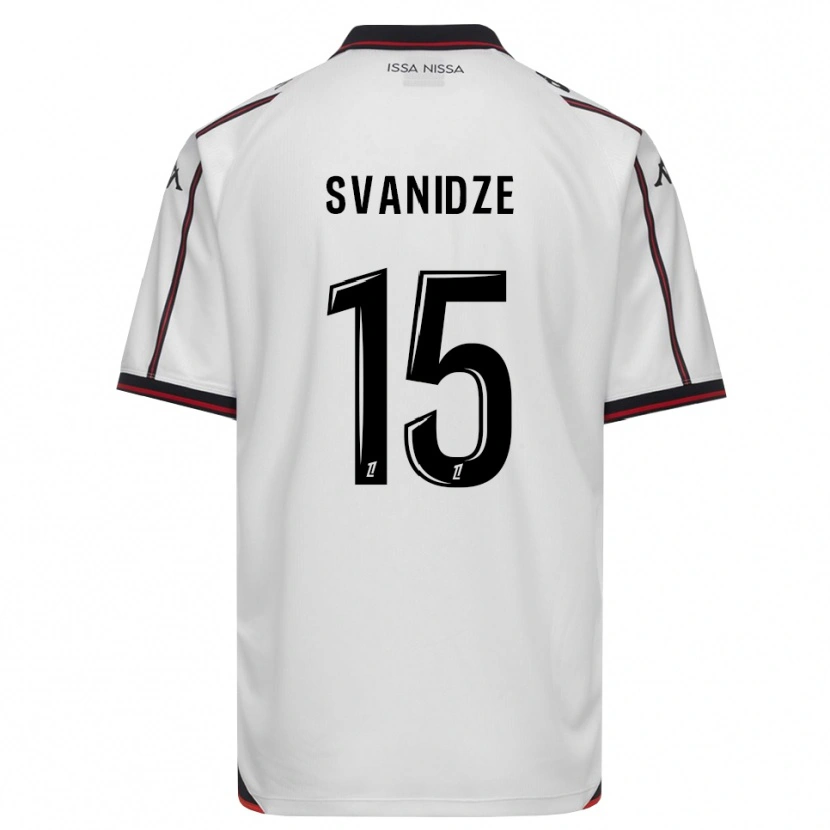 Danxen Kinder Andria Svanidze #15 Schwarz Weiß Auswärtstrikot Trikot 2026/27 T-Shirt