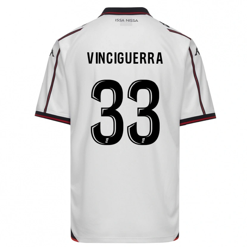 Danxen Kinder Pauline Vinciguerra #33 Schwarz Weiß Auswärtstrikot Trikot 2026/27 T-Shirt